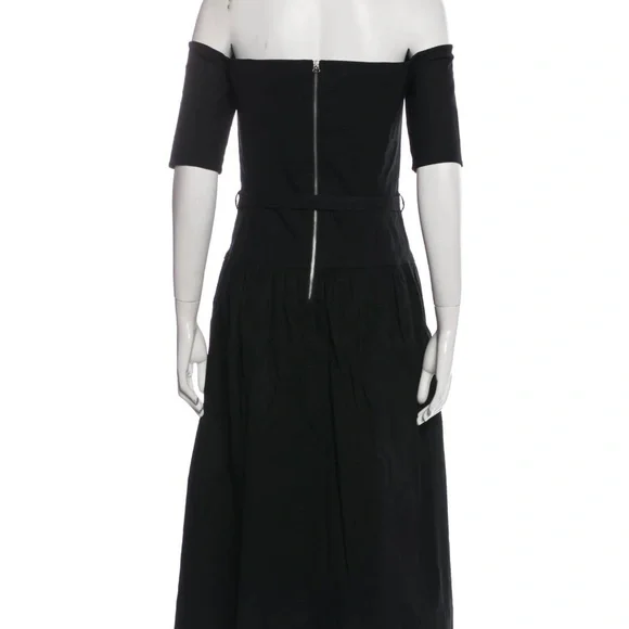 SEA New York Little Black Cocktail Dress off the Shoulder Linen/Cotton Sz 10 - Picture 7 of 16